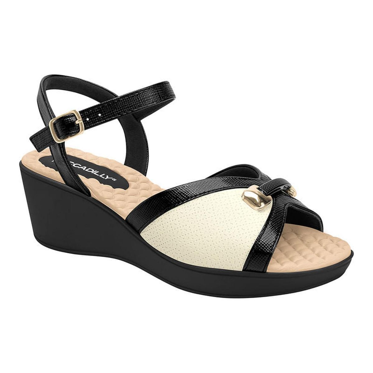 PICCADILLY - SANDALIA MUJER PICCADILLY CASUAL PRETO OFF WHITE 54038300000001