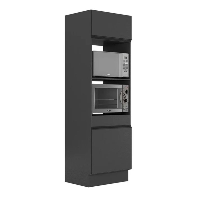 GENERICO - Mueble de Microondas Grek Negro R&R MUEBLES