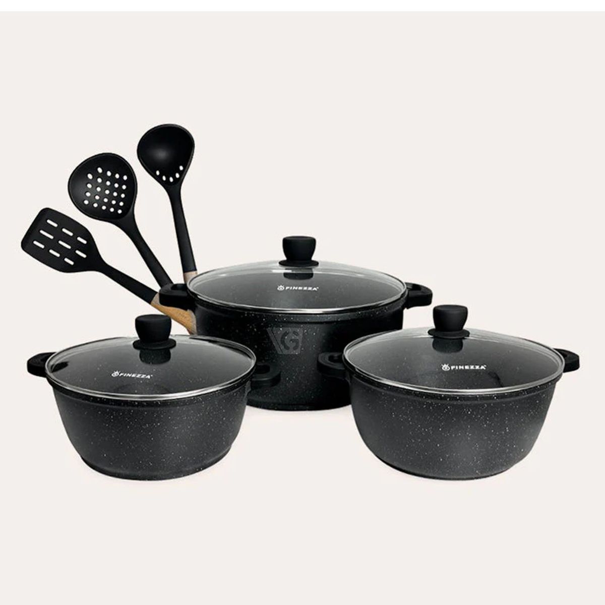 FINEZZA - Juego de Ollas Finezza Ultragranito FZ-X1725MC de 9 Pzas