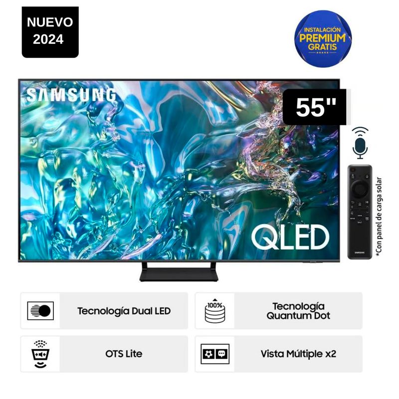SAMSUNG - Televisor Samsung Tizen OS Smart TV 55 QLED 4K QN55Q65DAGXPE