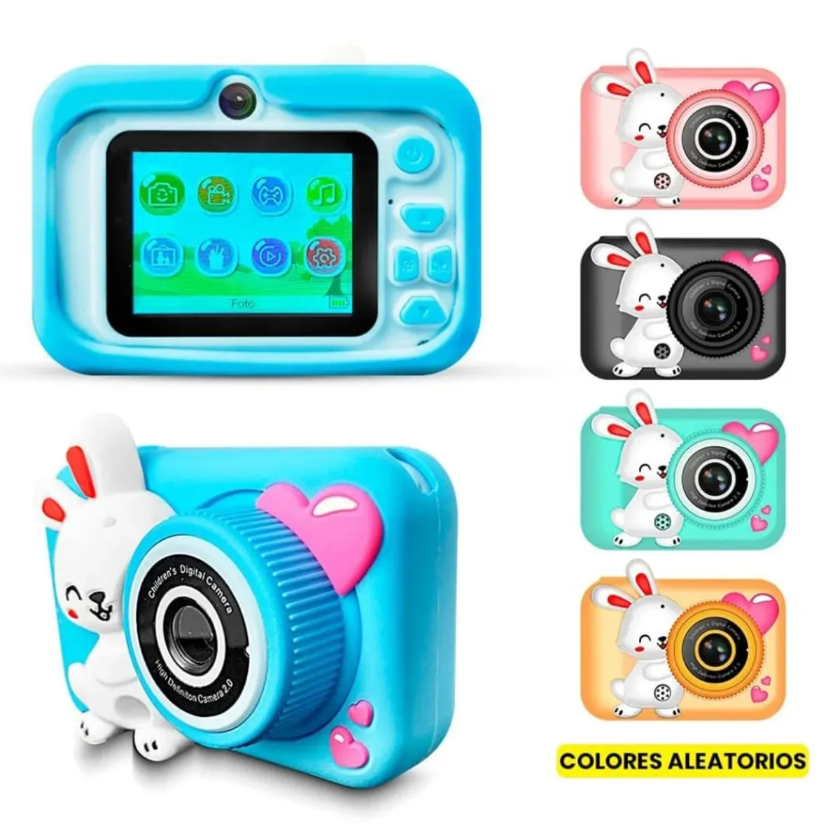 GENERICO - Mini Camara para niños 12 MP UHD - CAMARA PRINCIPAL Y SELFIE- MP3