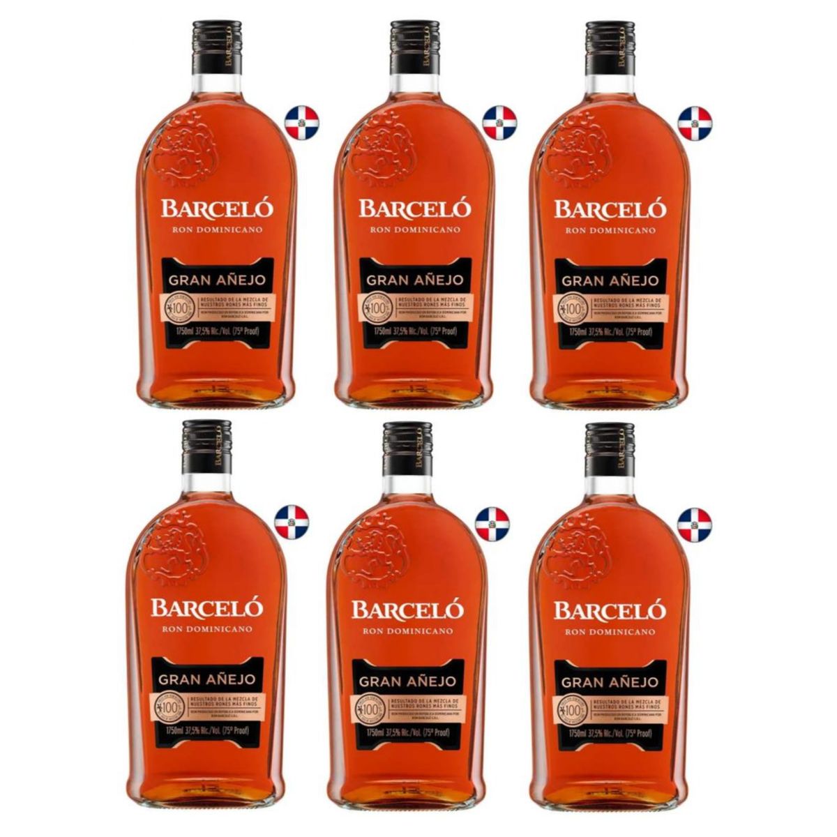 BARCELO - Ron Barcelo Gran Añejo 1.75L - 6 UND