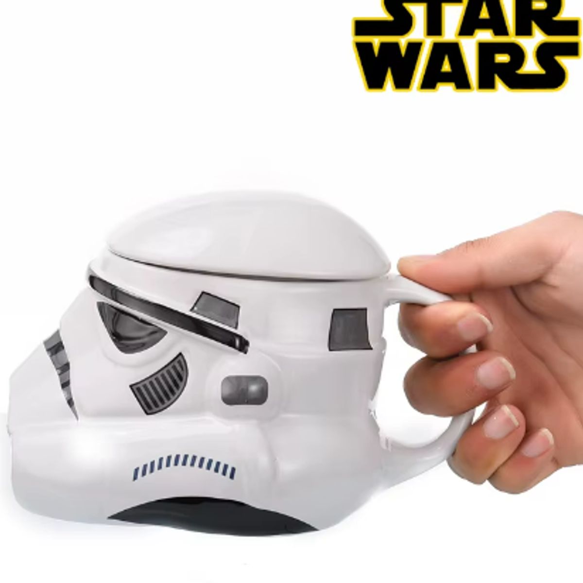 GENERICO - TAZA DE CERAMICA STORMTROOPER CON TAPA  STAR WARS