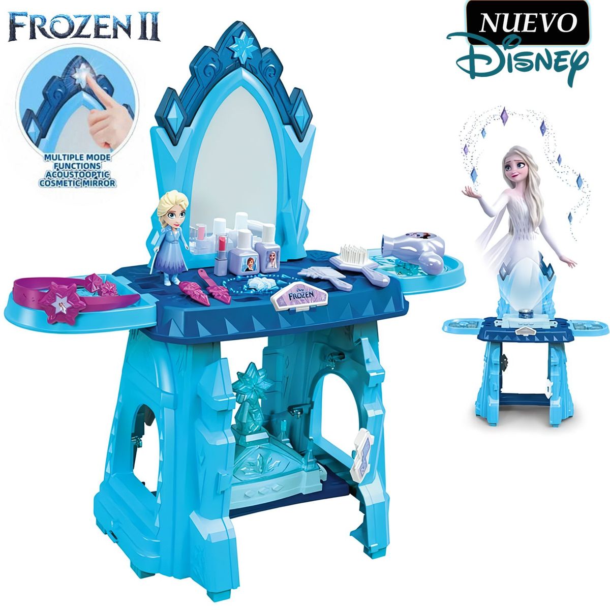 DISNEY - Juguete Set de Tocador y Castillo Lanza Nieve FROZEN II