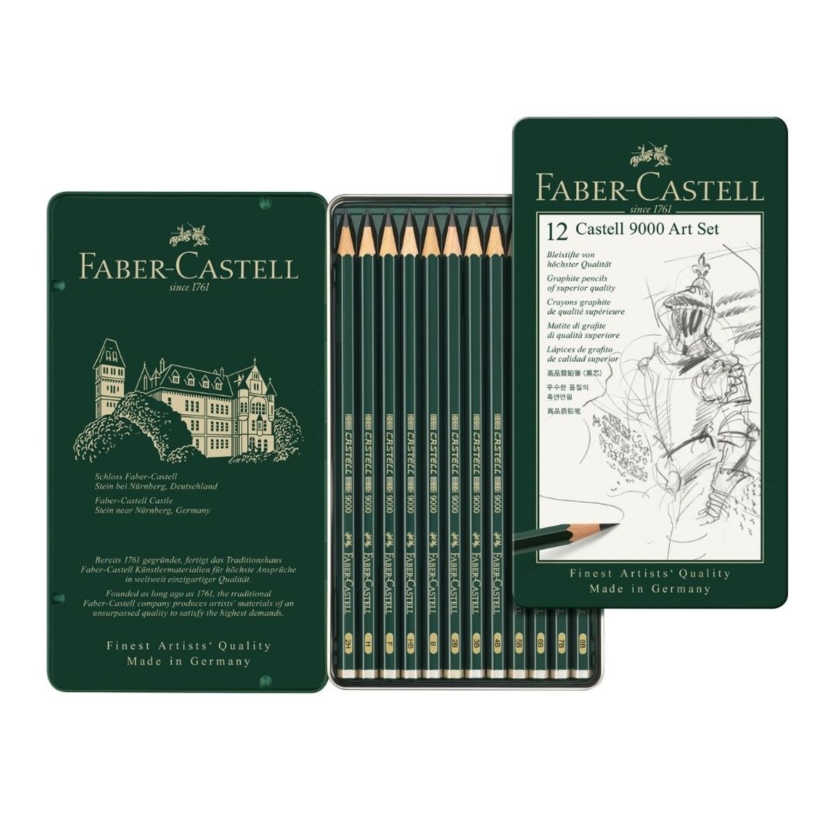 FABER-CASTELL - Lápiz Grafito 9000 X12 Art Set