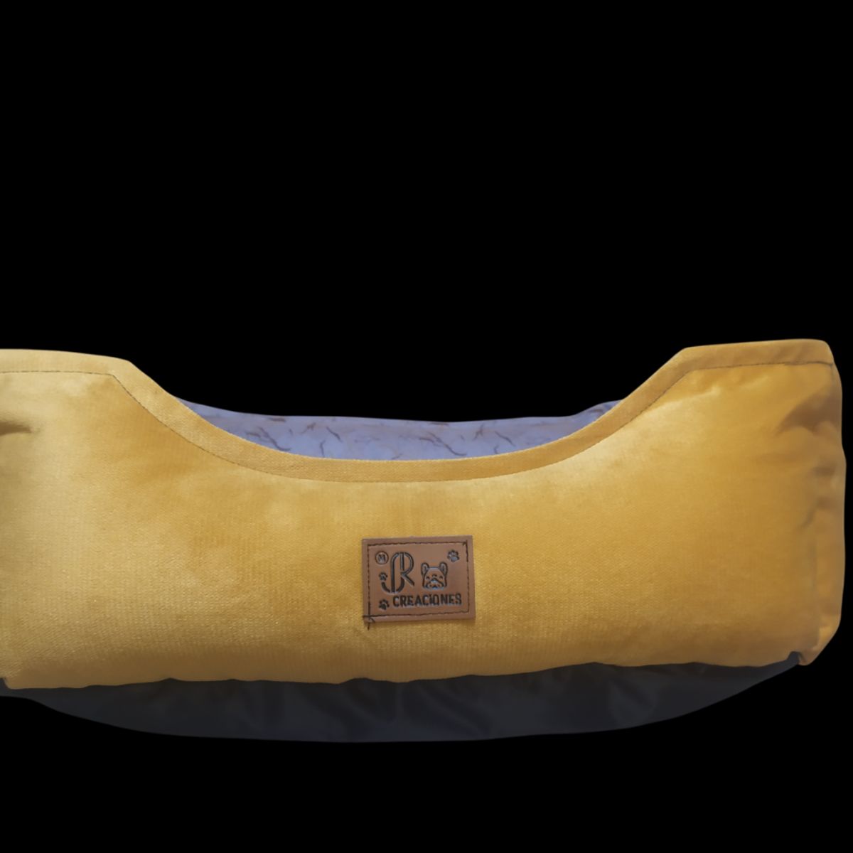 GENERICO - Cama para mascota Talla M - Amarillo y gris