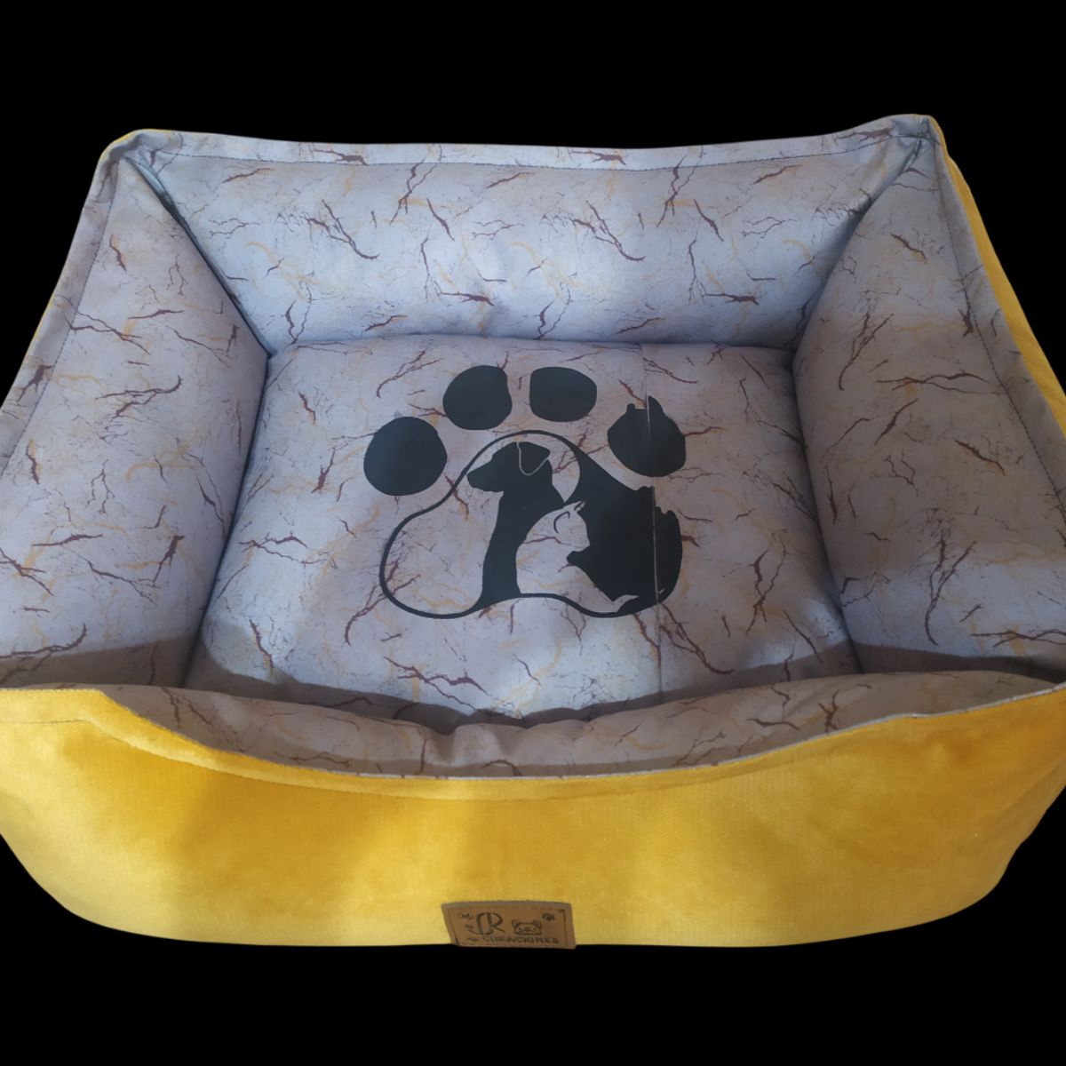 GENERICO - Cama para mascota Talla M - Amarillo y gris
