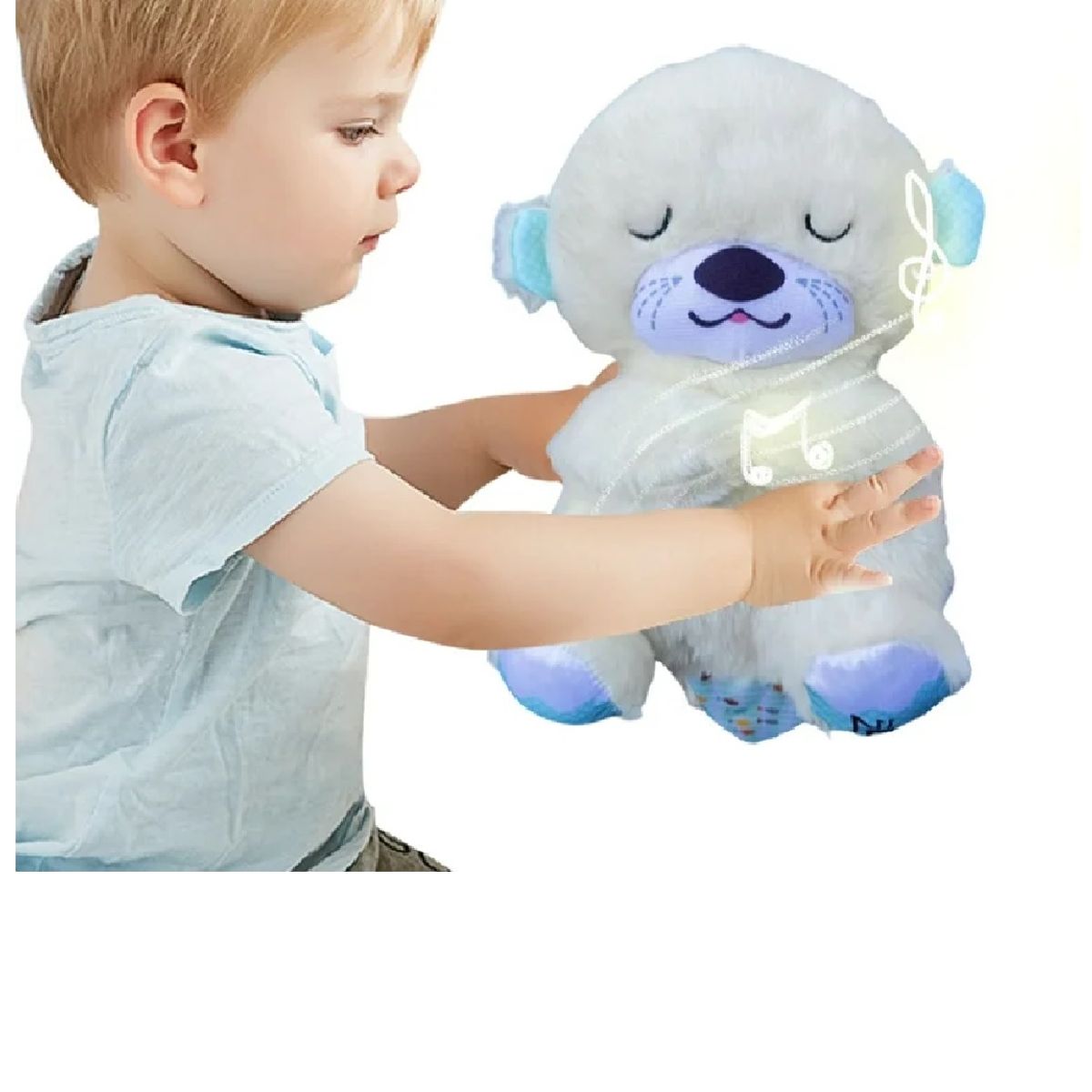 GENERICO - PELUCHE SENSORIAL MUSICAL QUE RESPIRA  CON LUZ PARA NIÑOS