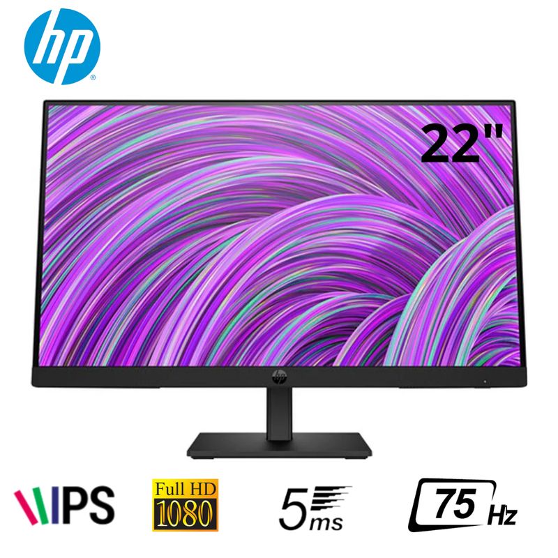 HP - Monitor HP P22h G5 21.5" FHD IPS, HDMI / VGA / DP / Parlantes 2 x 2 W