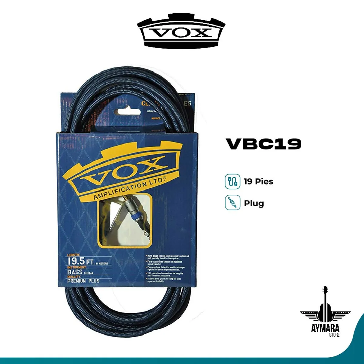 VOX - Vox VBC19 Cable para Bajo Eléctrico