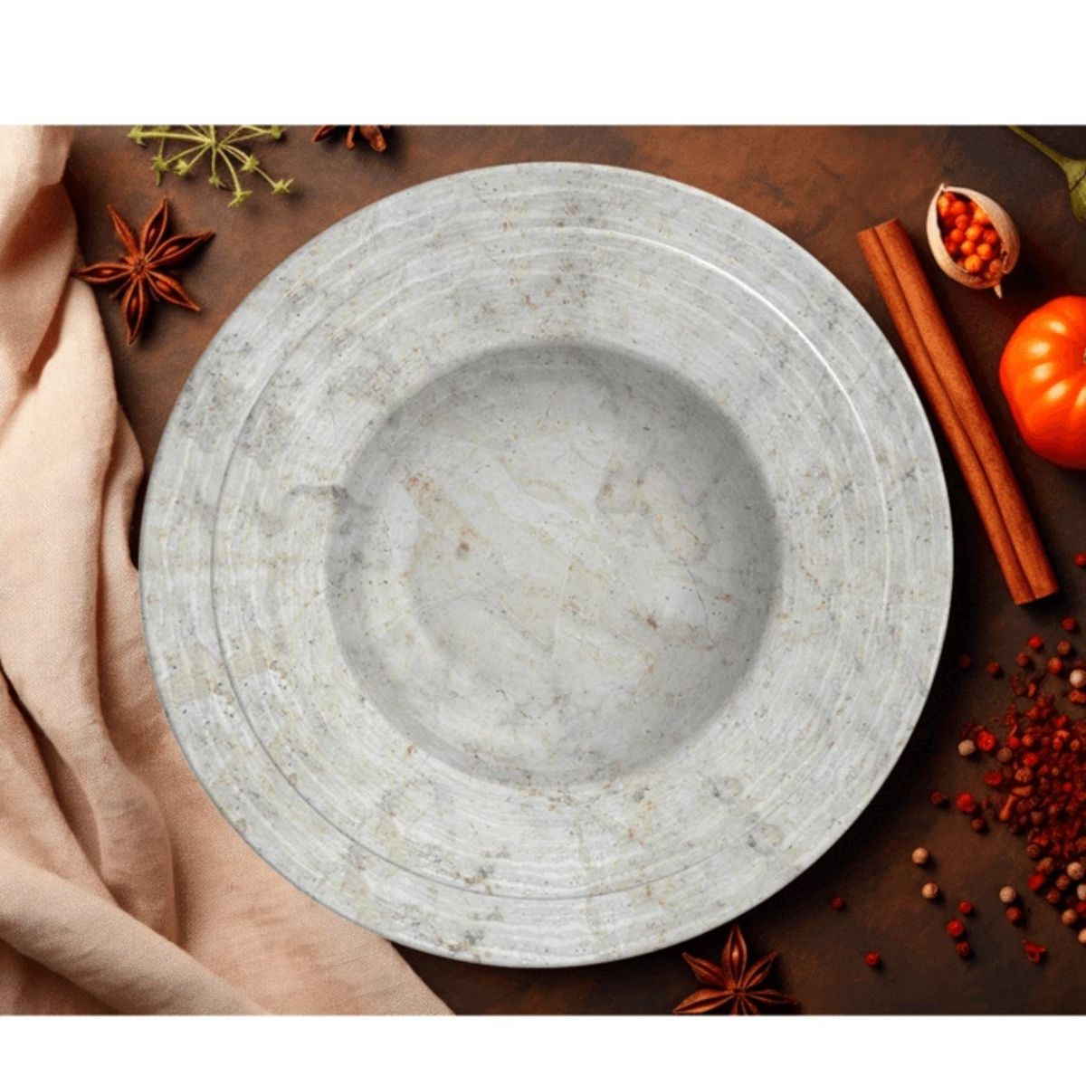 TRAMONTINA - Juego de Vajilla 20 Piezas Travertino Tramontina