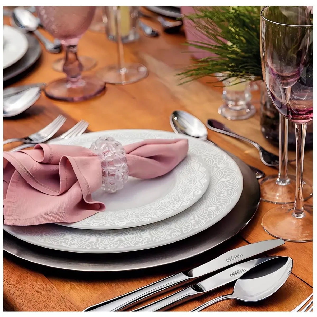 TRAMONTINA - Juego de Vajilla X20 Piezas Alicia Tramontina