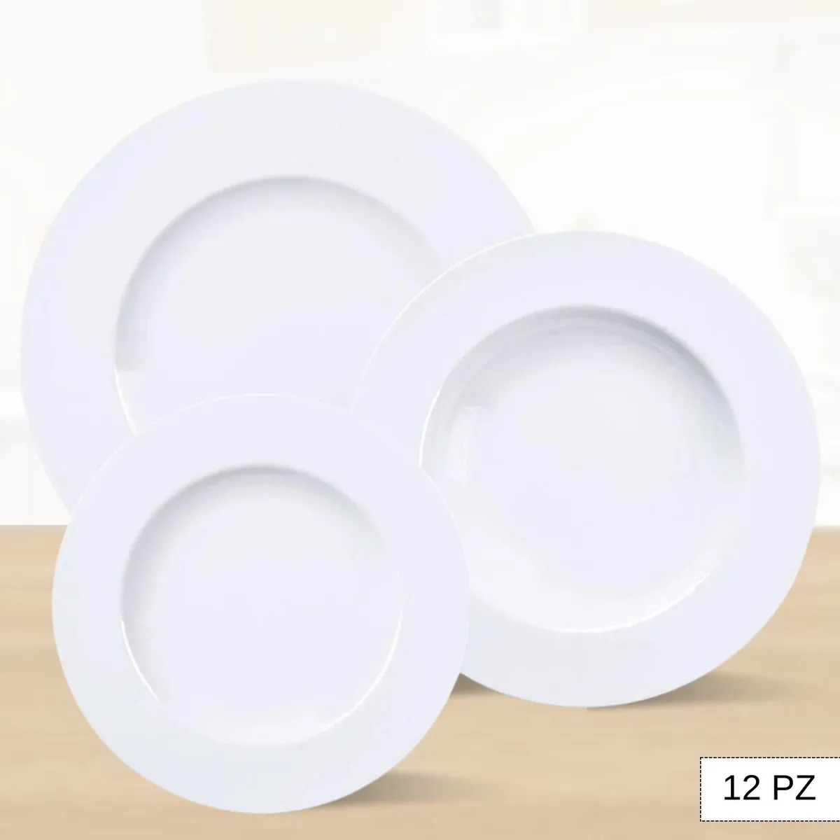 TRAMONTINA - Juego de Vajilla X12 Piezas Maria Tramontina