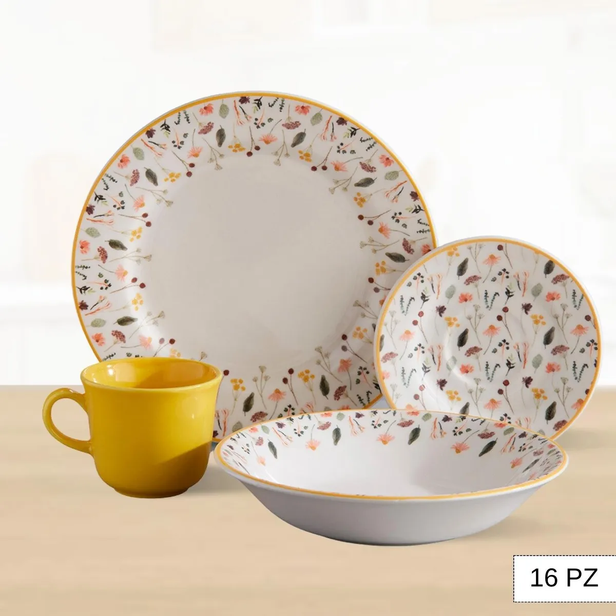 CORONA - Juego de Vajilla Ashley 16 Piezas Corona