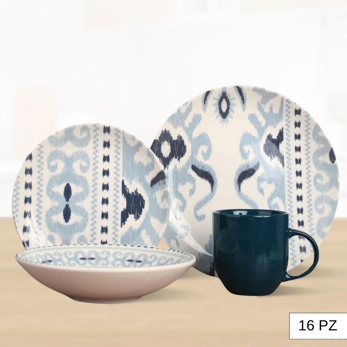 CORONA - Juego de Vajilla Azteca 16 Piezas Corona