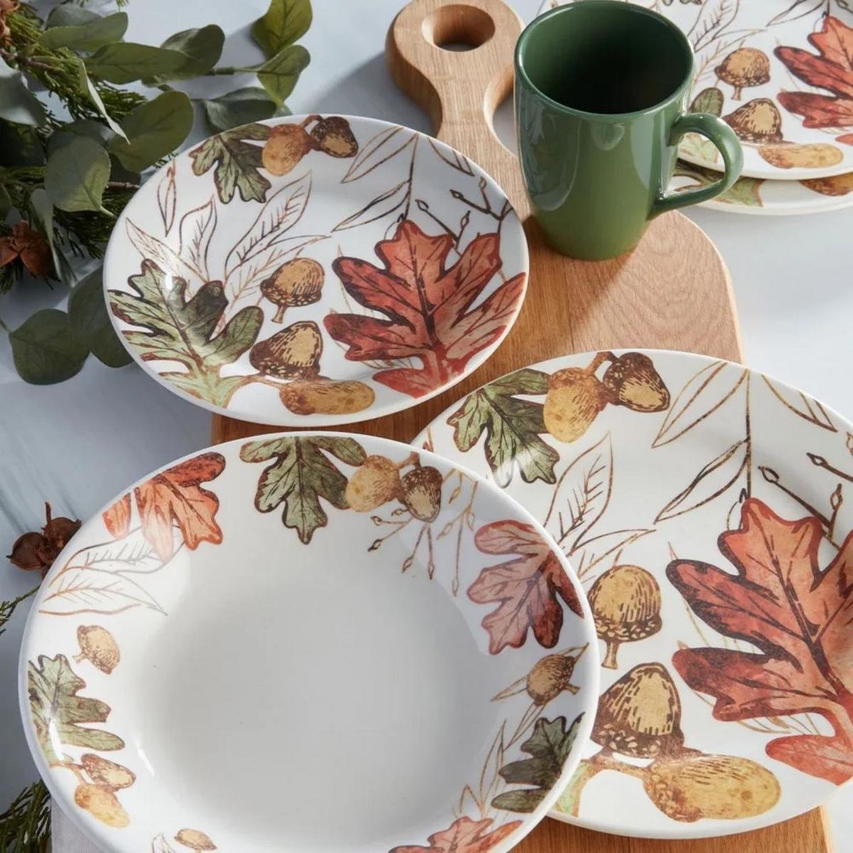 CORONA - Juego de Vajilla Castaña 16 Piezas Corona