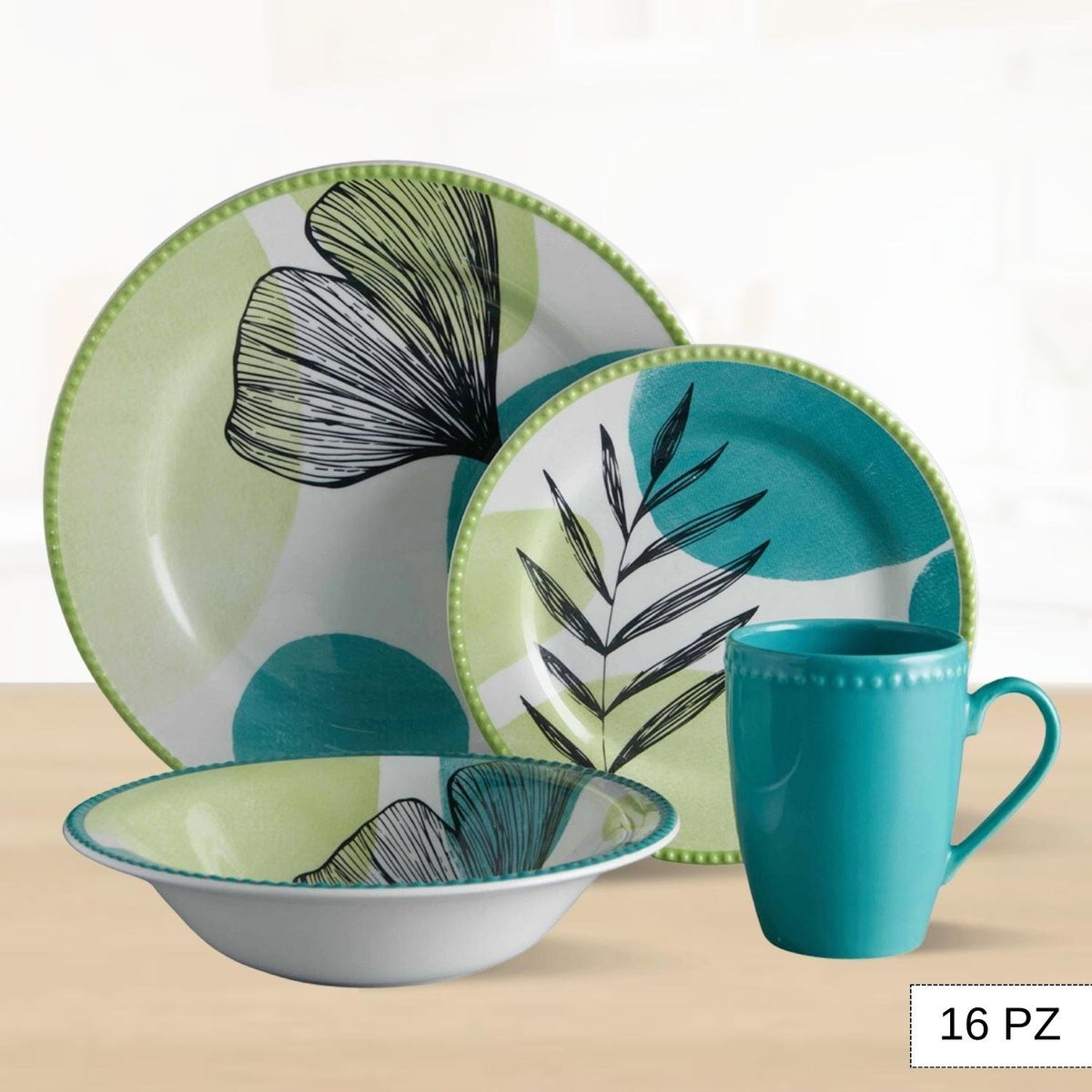 CORONA - Juego de Vajilla Artemisa 16 Piezas Corona