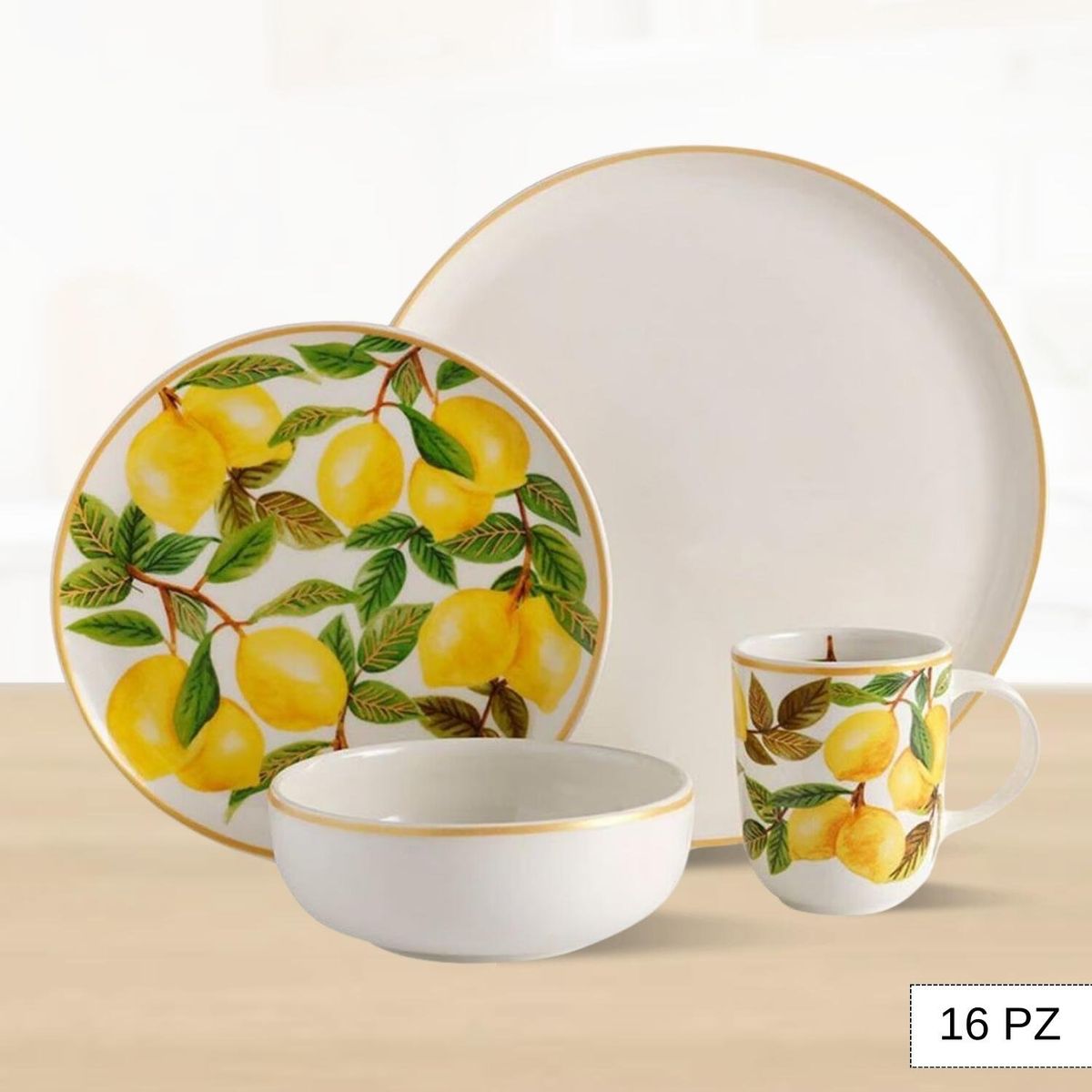 CORONA - Juego de Vajilla Alegra 16 Piezas Corona