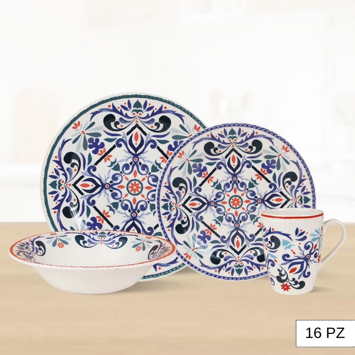 CORONA - Juego de Vajilla Antonella 16 Piezas Corona