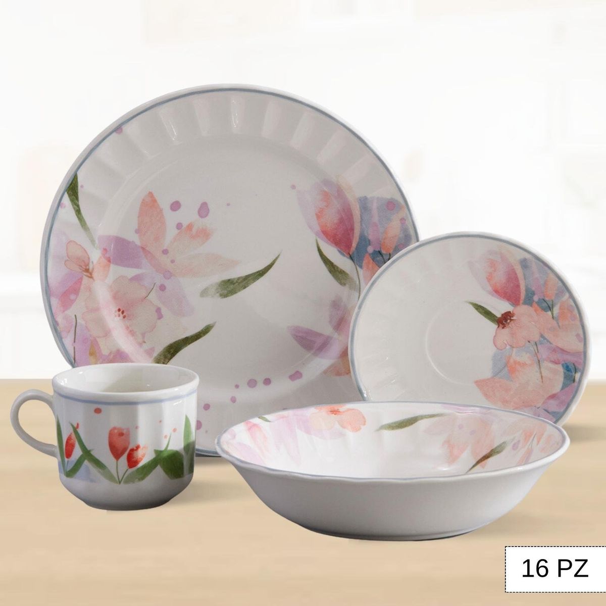 CORONA - Juego de Vajilla Arles 16 Piezas Corona