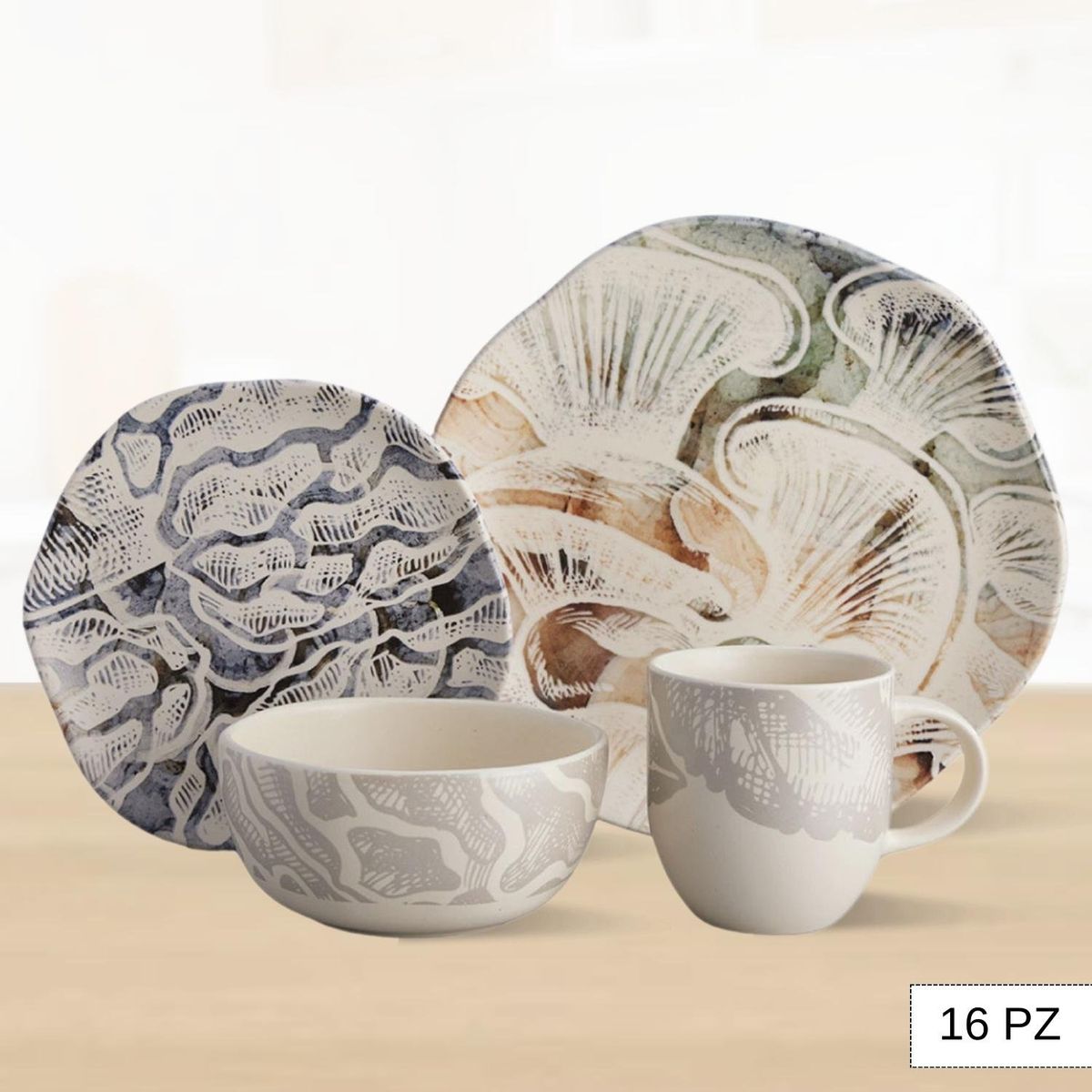 CORONA - Juego de Vajillas Ziba 16 Piezas Corona