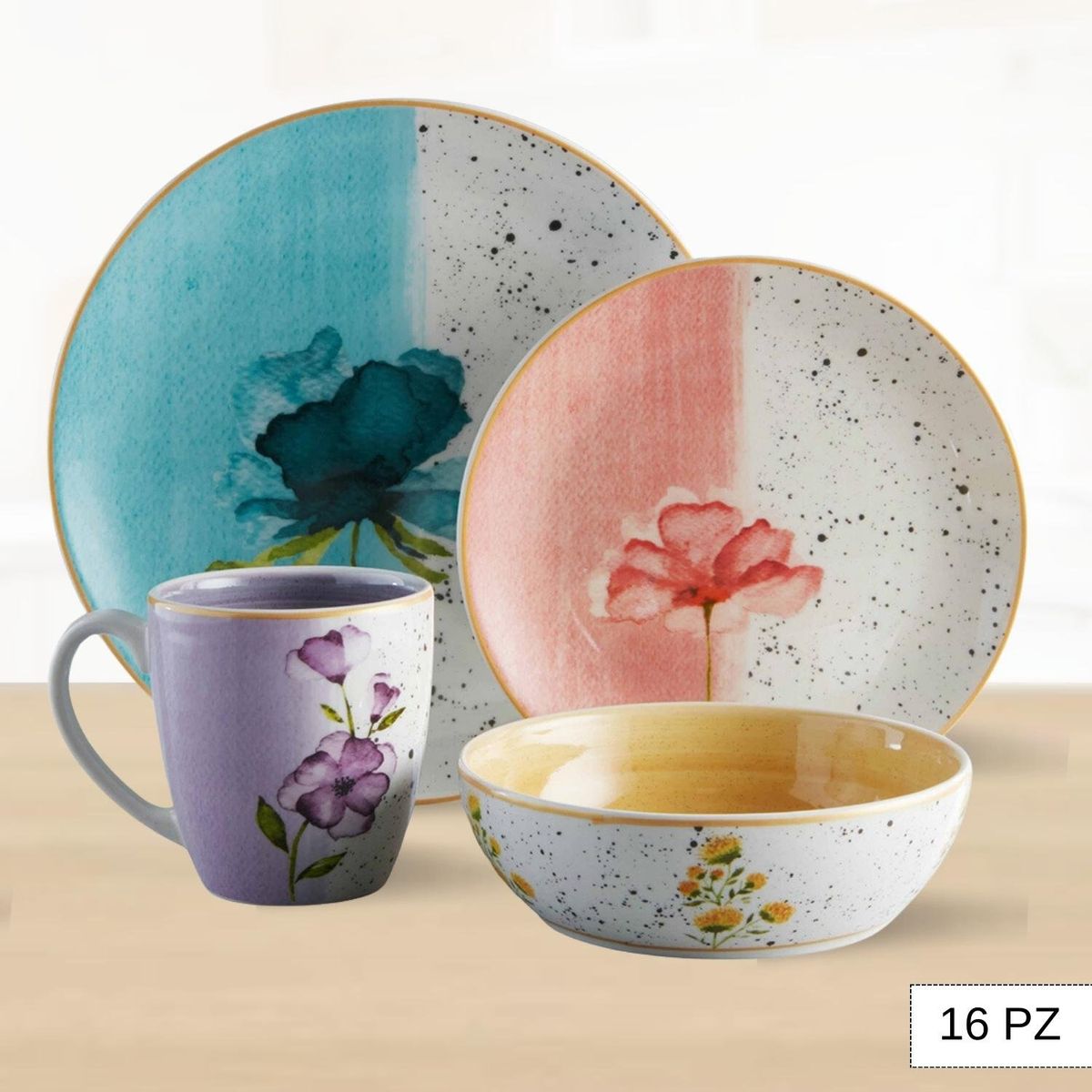 CORONA - Juego de Vajillas Armonia 16 Piezas Coronona