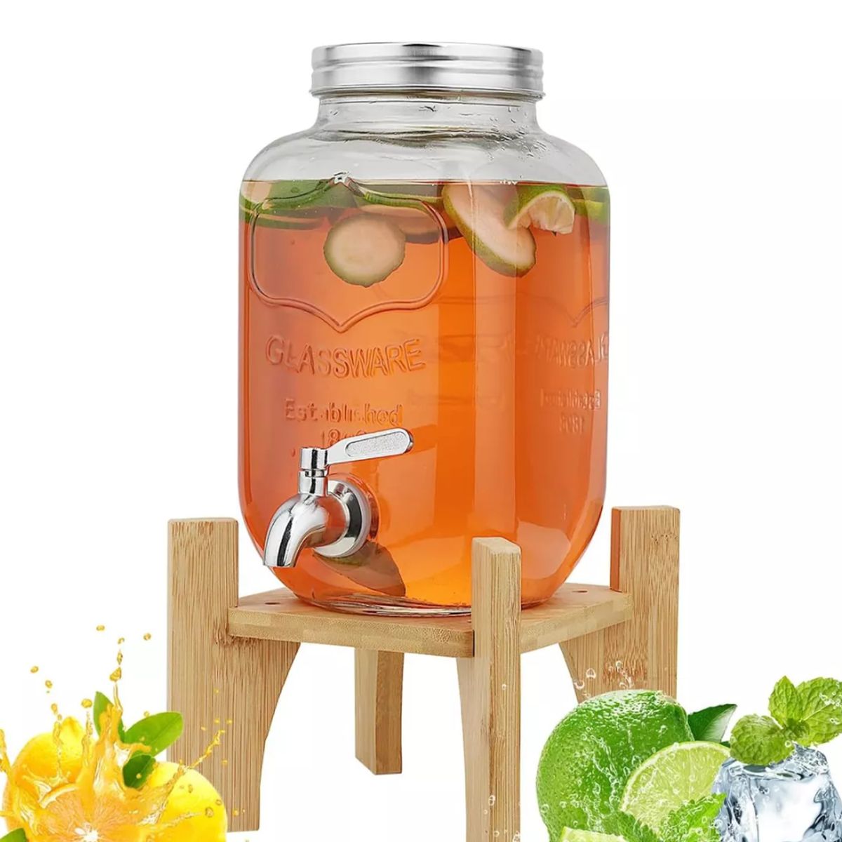 GENERICO - Dispensador de  bebidas de vidrio   4 litros