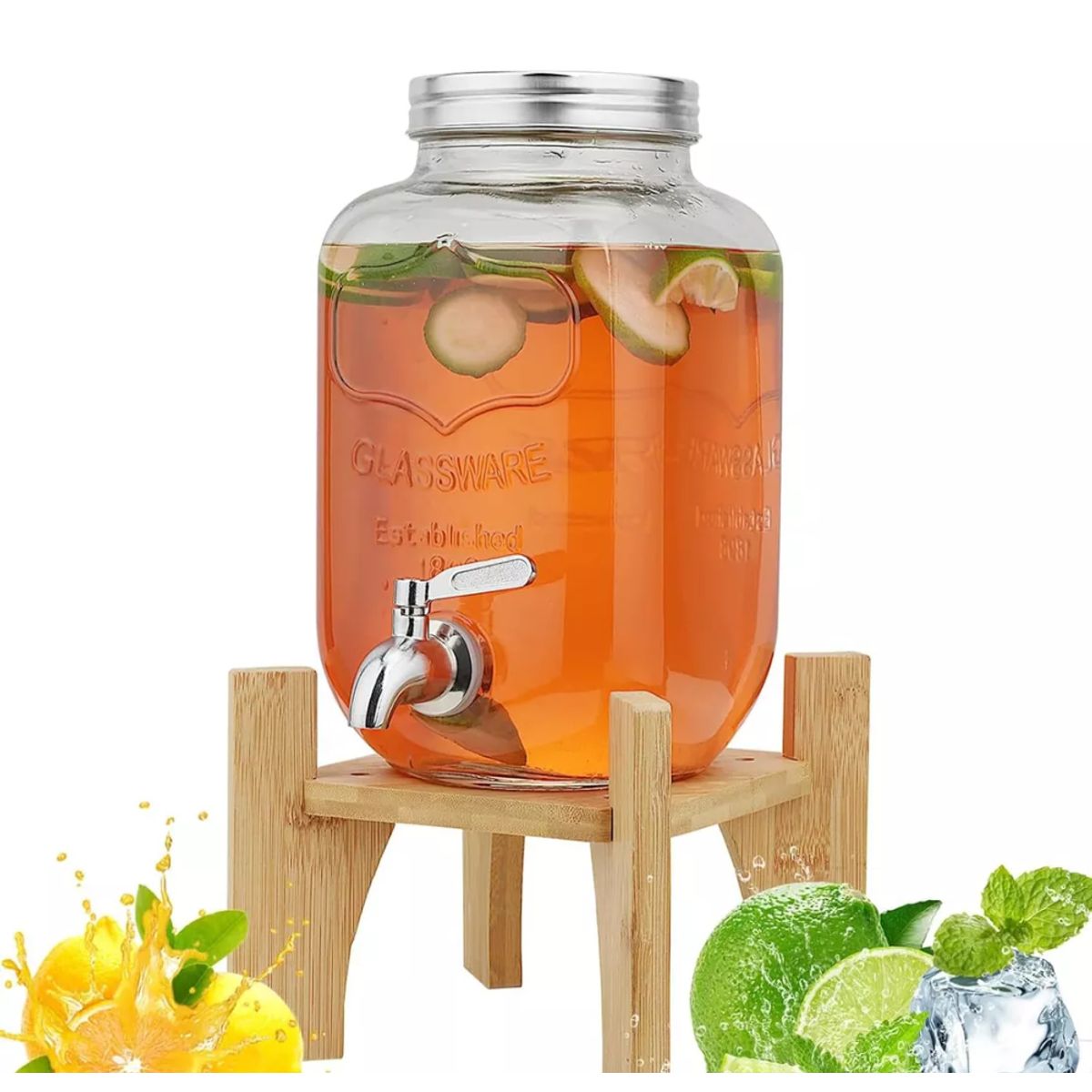 GENERICO - Dispensador de  bebidas de vidrio   4 litros