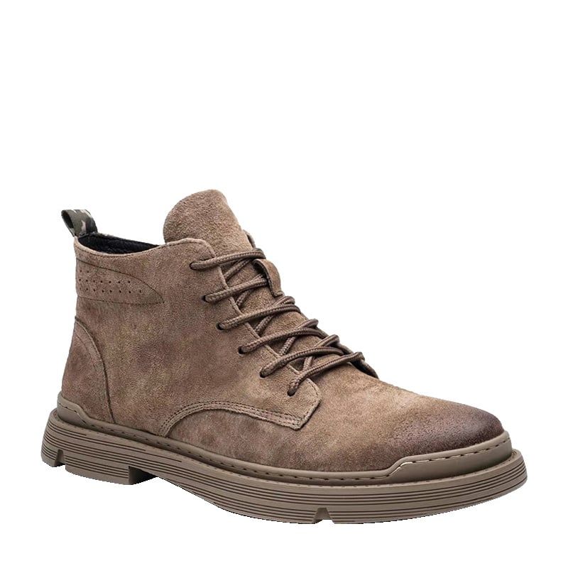 RINODERINA - Botines Casuales Cuero Zapatos Para Hombre Cosidos A Mano