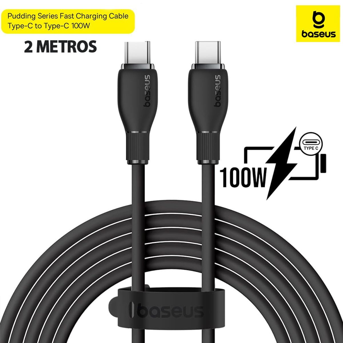 BASEUS - Baseus Cable 2M USB-C a USB-C 100W 480Mbps Fast Charger
