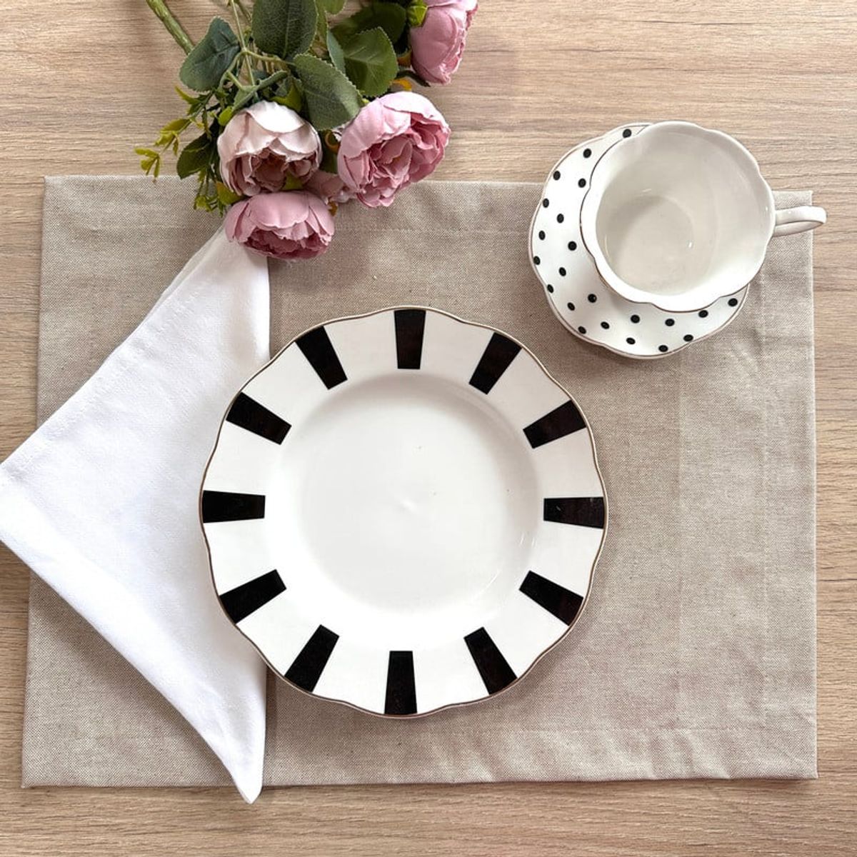 CASIOPIA - Set 4 individuales antimanchas PANAMÁ BEIGE RÚSTICO