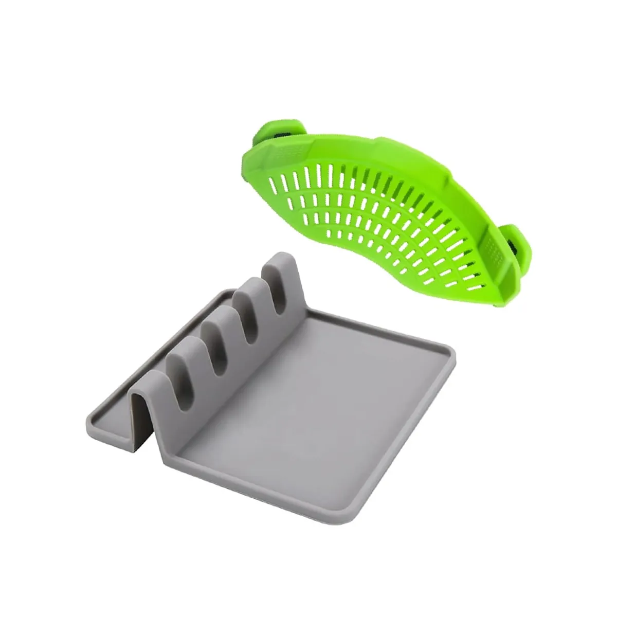 KIOXX - Pack Colador para Ollas Sartenes Ajustable + Soporte utensilios KiOXX