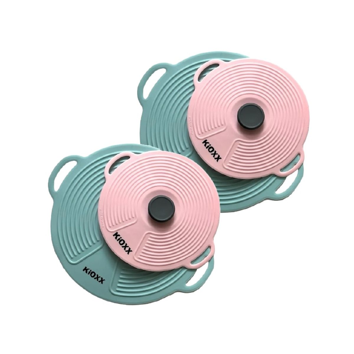 KIOXX - 2 Set de 2 Tapas para Ollas y Sartenes de 15cm y 20cm Silicona KiOXX