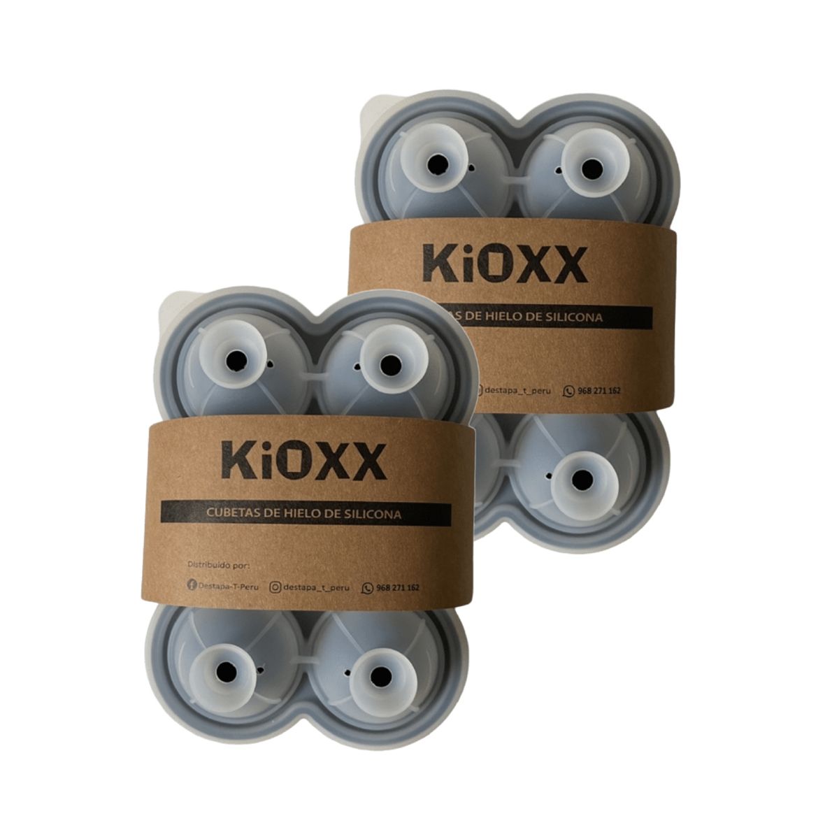 KIOXX - Set de 2 Cubetas de Silicona Circulares 6 Cavidades KiOXX Negra