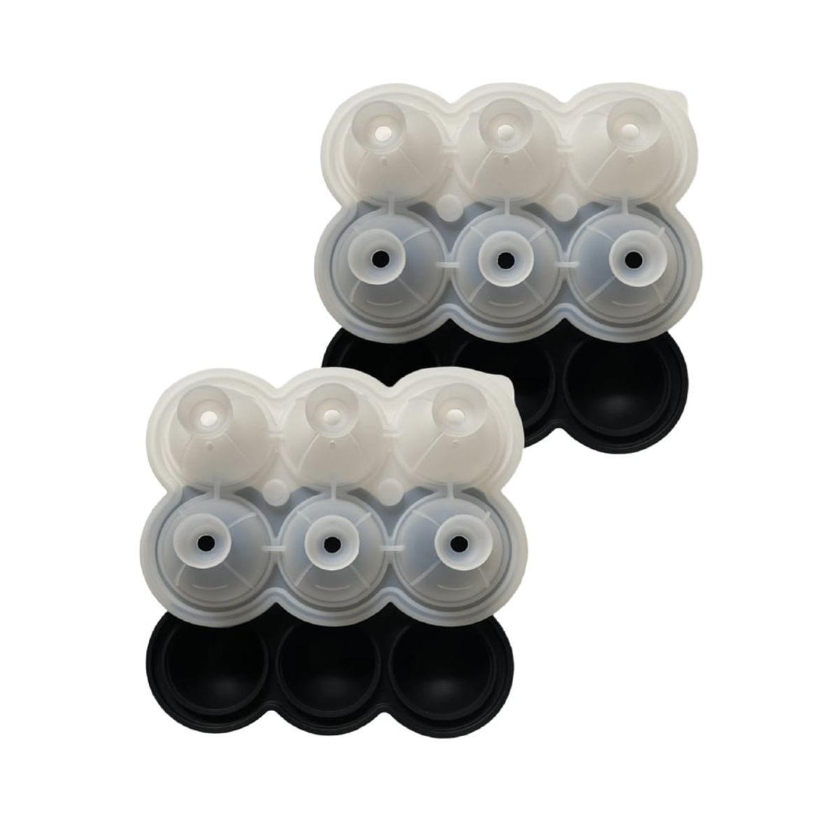 KIOXX - Set de 2 Cubetas de Silicona Circulares 6 Cavidades KiOXX Negra