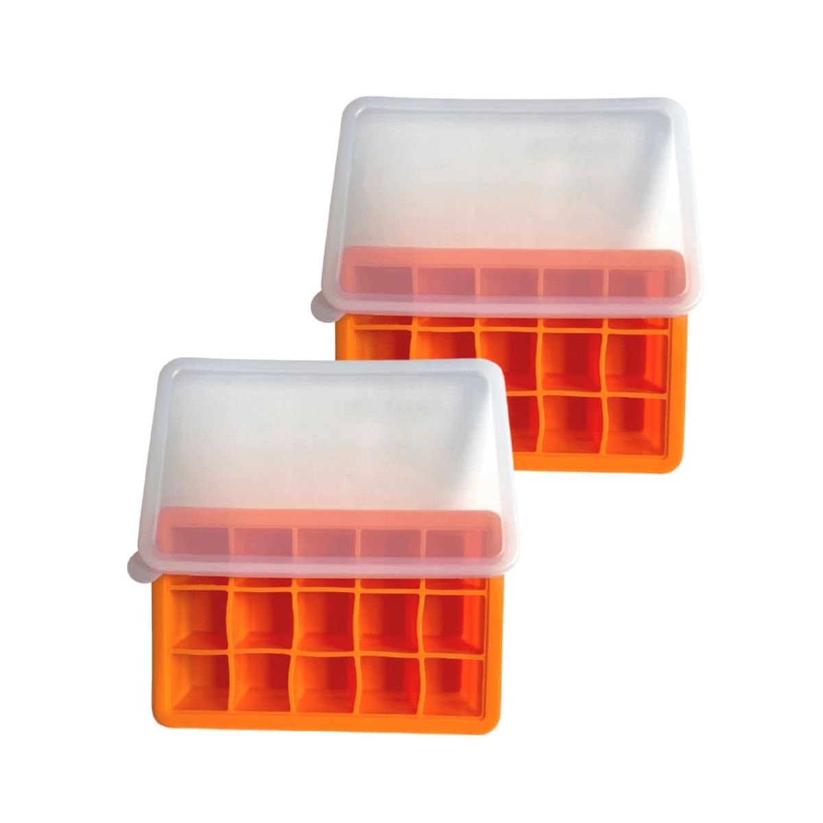 KIOXX - Set de 2 Cubetas de Silicona 15 Cavidades KiOXX Naranja