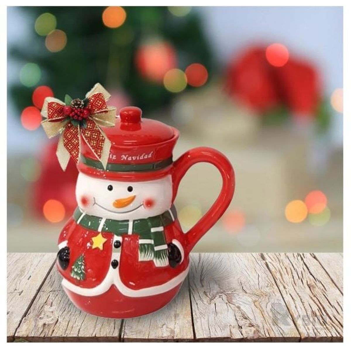 GENERICO - Jarra Cerámica Navideña 15cm