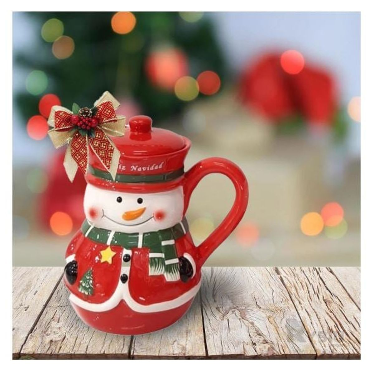 GENERICO - Jarra Cerámica Navideña 15cm