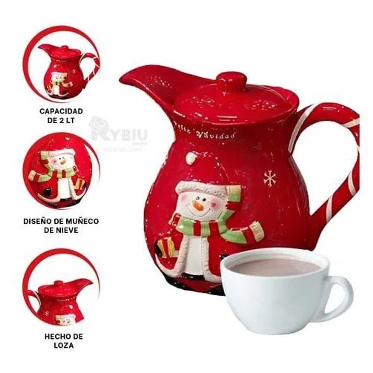 GENERICO - Jarra Cerámica Navideña