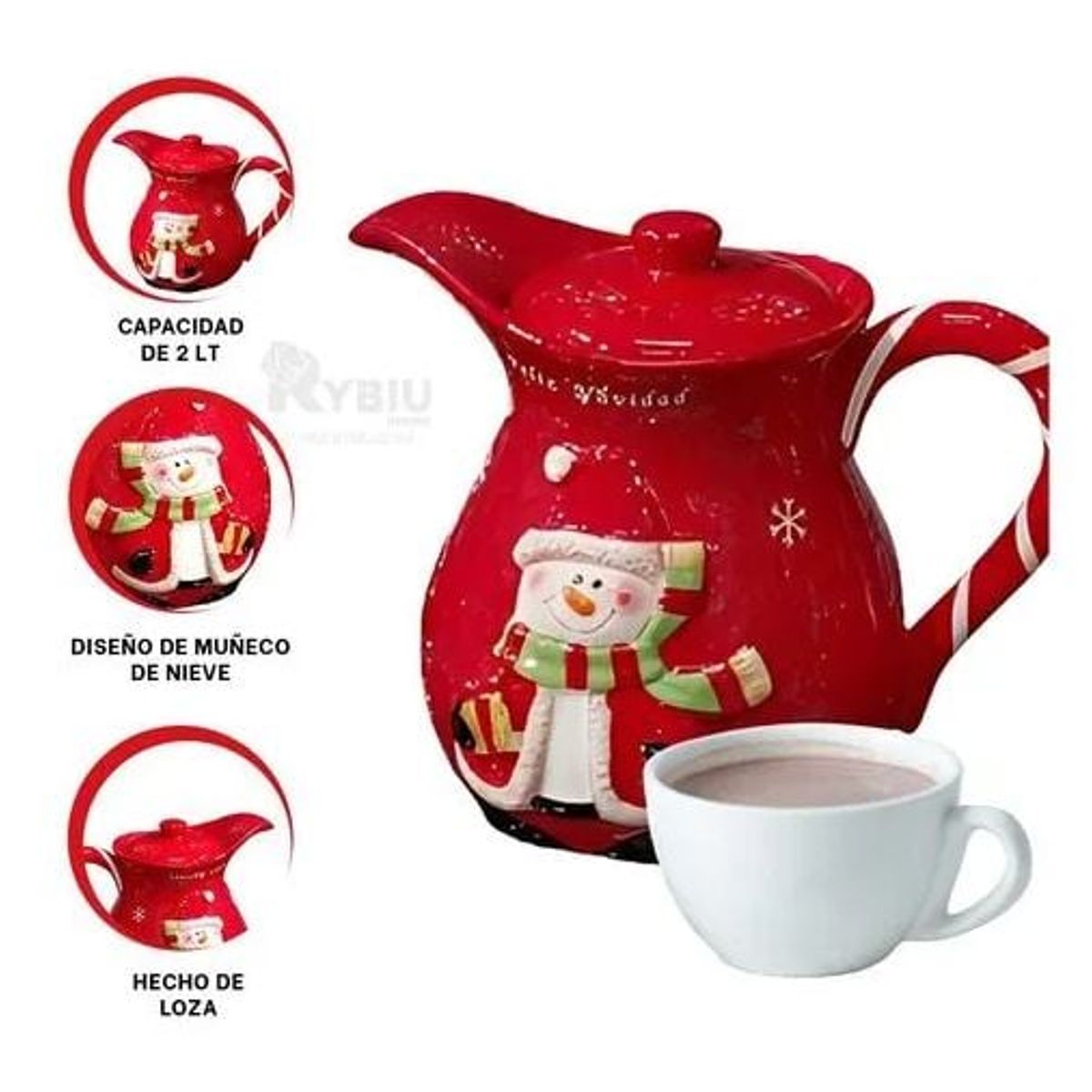 GENERICO - Jarra Cerámica Navideña