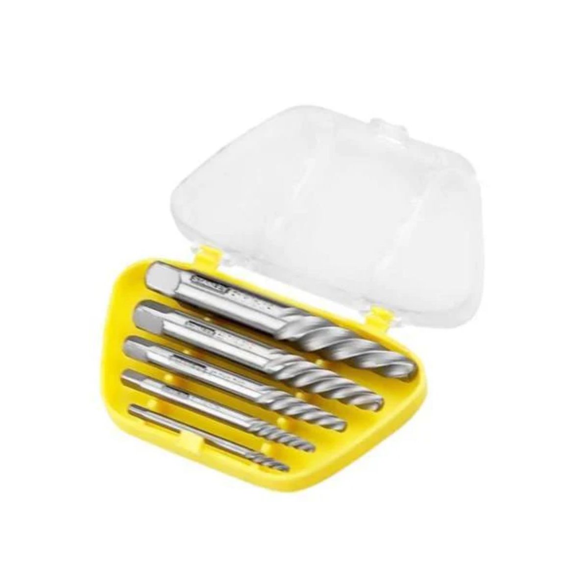 STANLEY - Extractor de Tornillos Juego 5 piezas  Quita Perno Broca Roto STANLEY