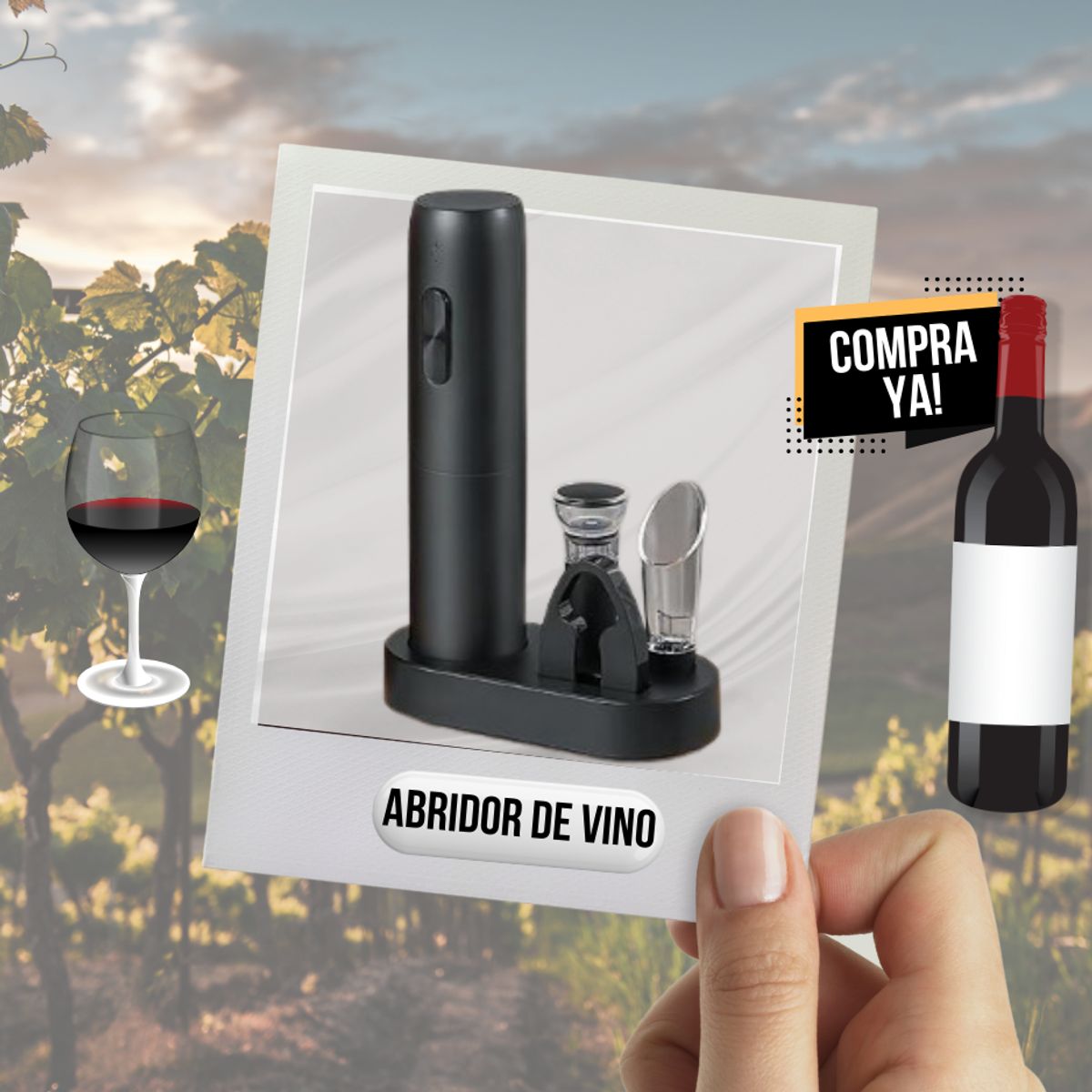 GENERICO - ABRIDOR DE VINO ELÉCTRICO