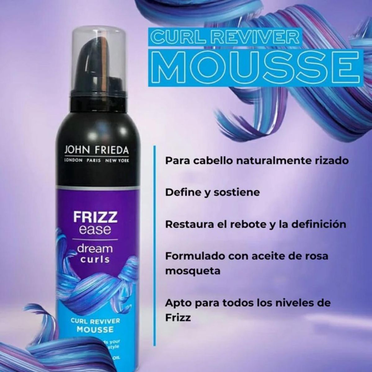 JOHN FRIEDA - JOHN FRIEDA FRIZZ EASE CURL REVIVER MOUSSE  204G 12725