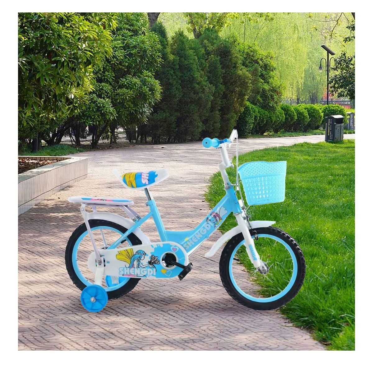 GENERICO - Bicicleta Para Niña Infantil Kids Aro 12 Doble Asiento Celes