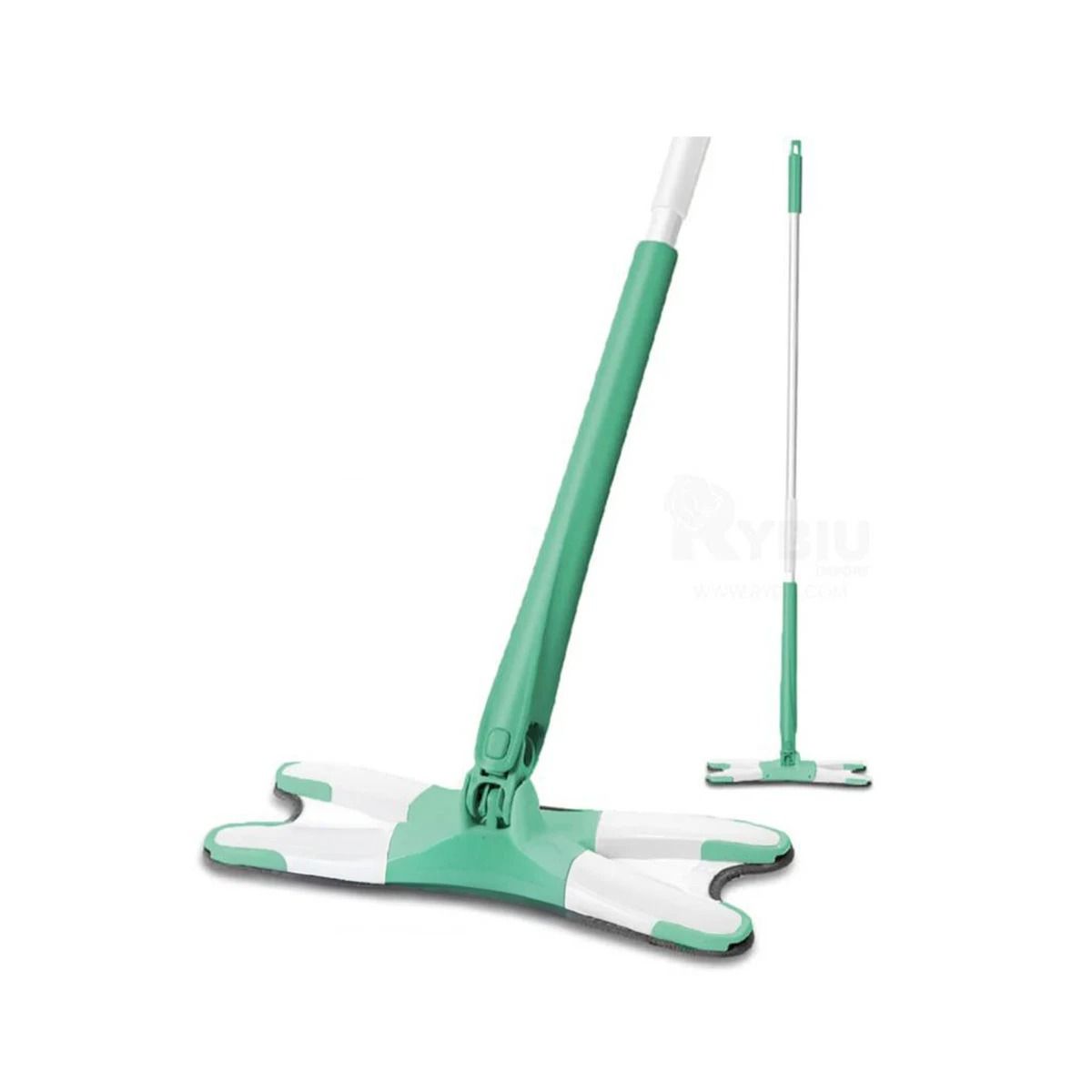 RYBIU IMPORT - Trapeador con Sistema de Escurrido Mariposa en Verde