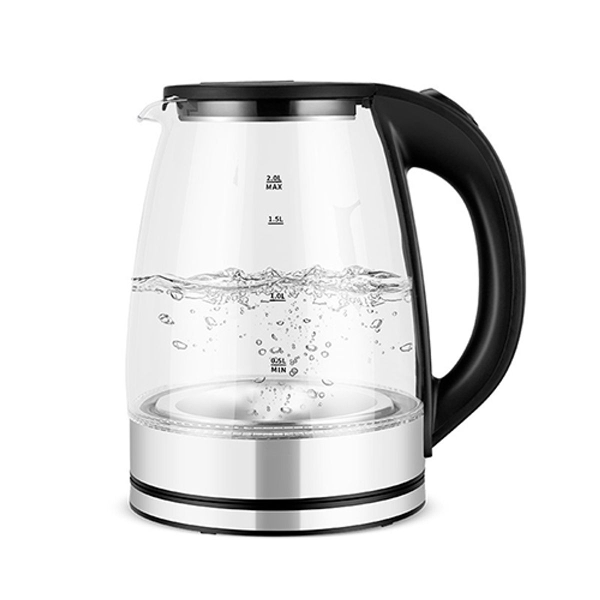 GENERICO - Hervidor De Vidrio Transparente 1.8 Litros Jarra De Agua Electrico