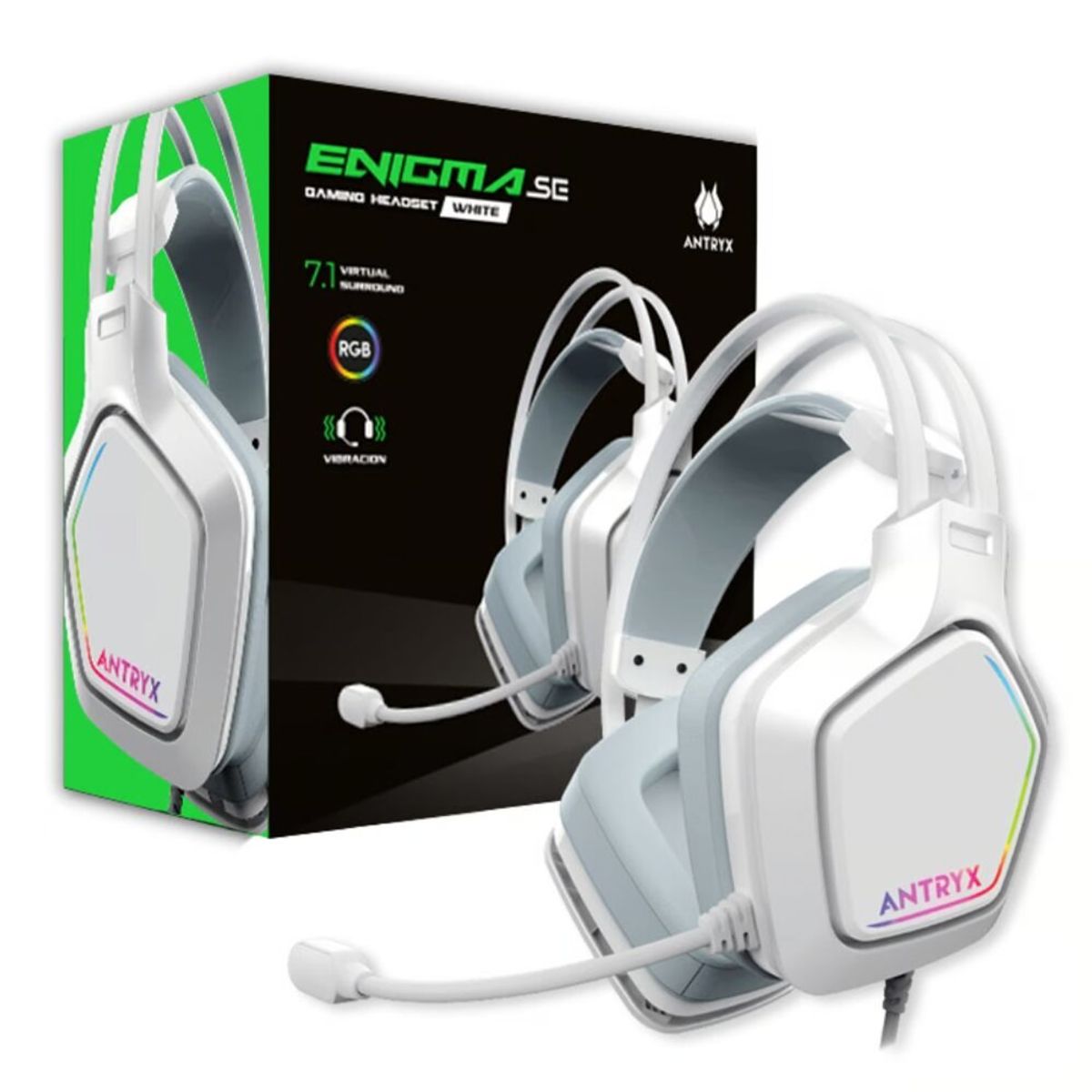 ANTRYX - AUDIFONO GAMER ANTRYX ENIGMA SE (AGH-7320WR7V) 7.1 VIRTUAL WHITE