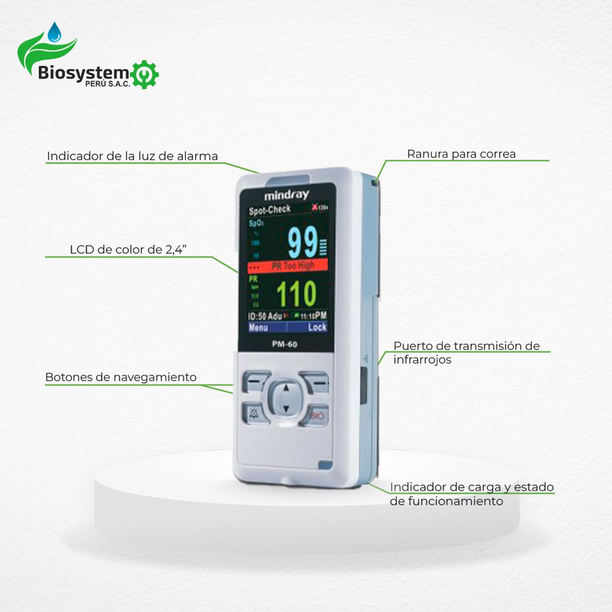 GENERICO - OXÍMETRO DE PULSO PORTÁTIL  MINDRAY