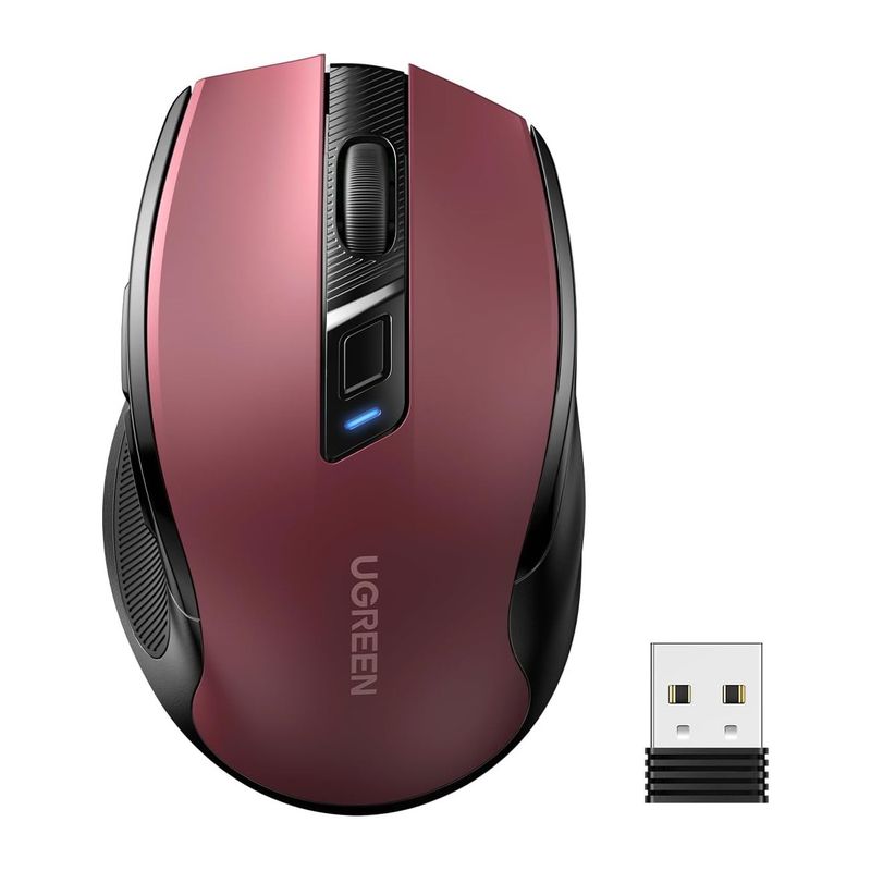 UGREEN - Ugreen Mouse Inalámbrico 2.4GHz / Bluetooth 4000dpi Rojo MU006 - 25752