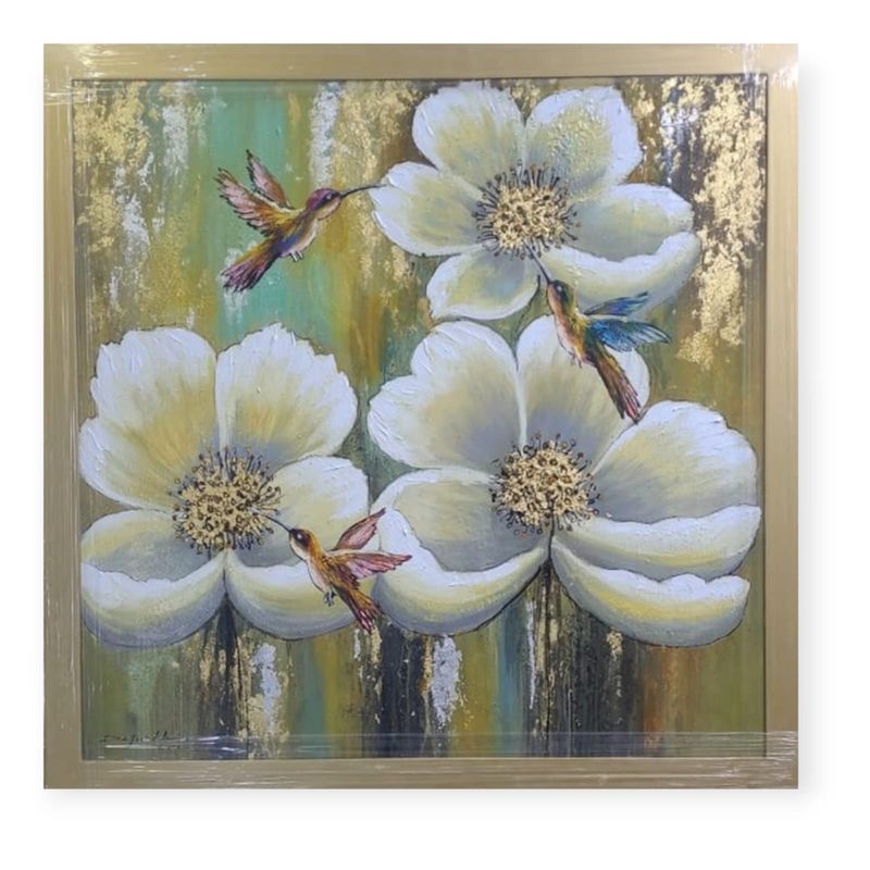 GENERICO - Cuadro Esencia Floral 86x86 cm